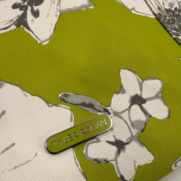 Tyler Rodan Shoulder Bag Satchel Floral Green White Hot Pink - Picture 4 of 10